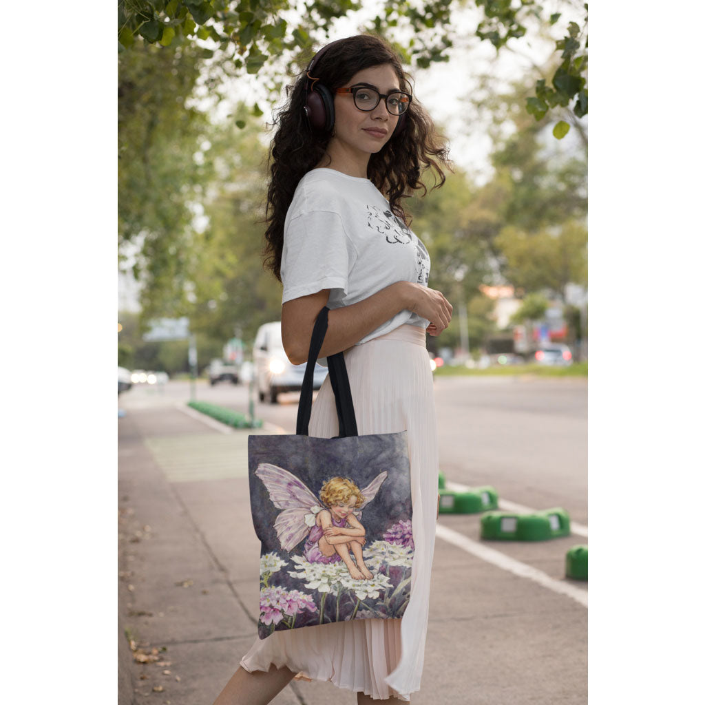 Candytuft Fairy Edge-to-Edge Tote Bag