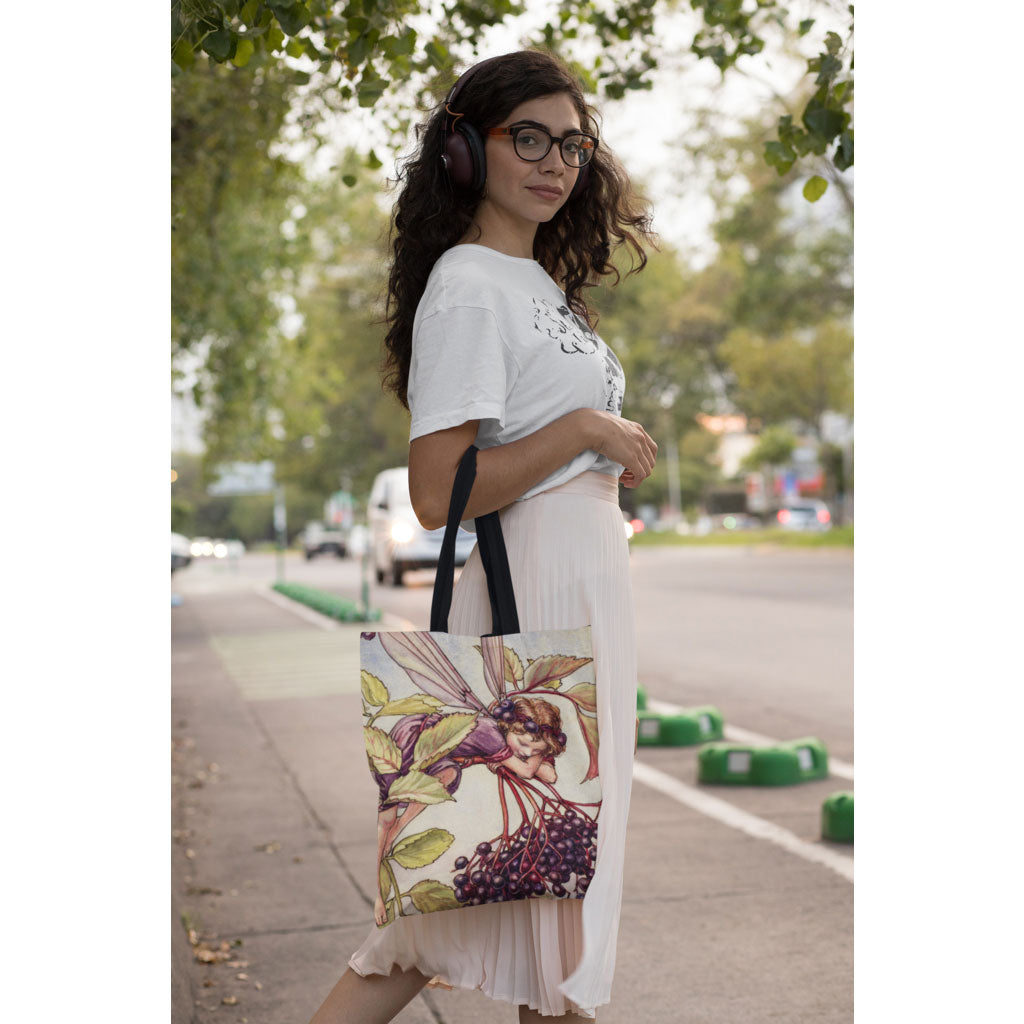 Elderberry Fairy Edge-to-Edge Tote Bag