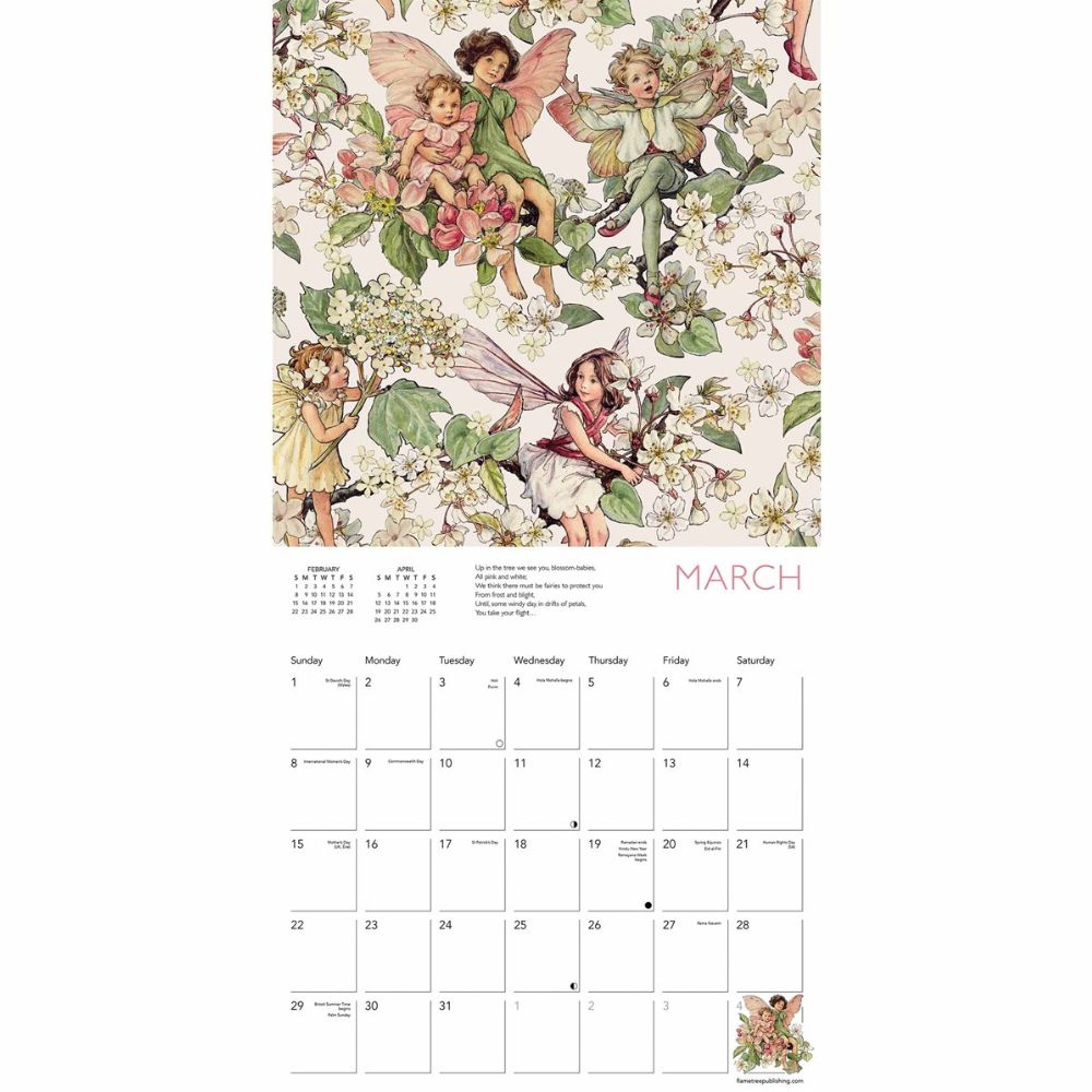 Flower Fairies Wall Calendar 2026