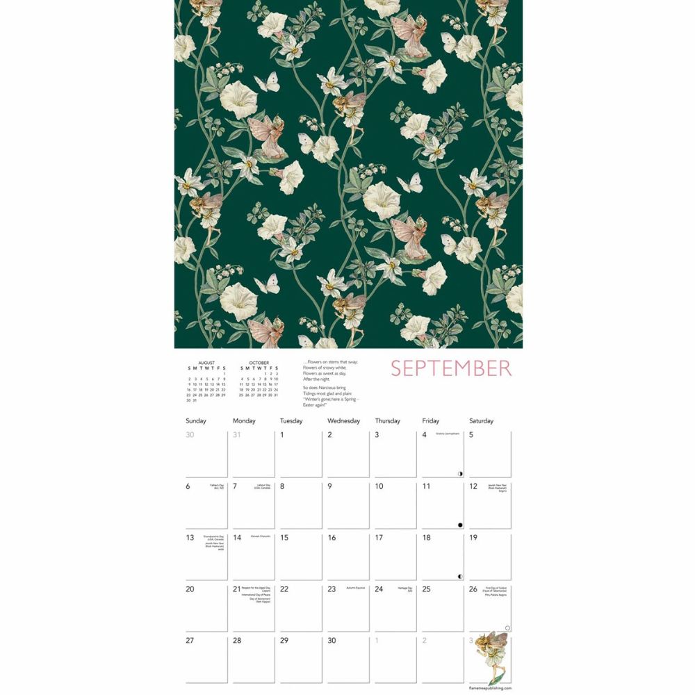 Flower Fairies Wall Calendar 2026