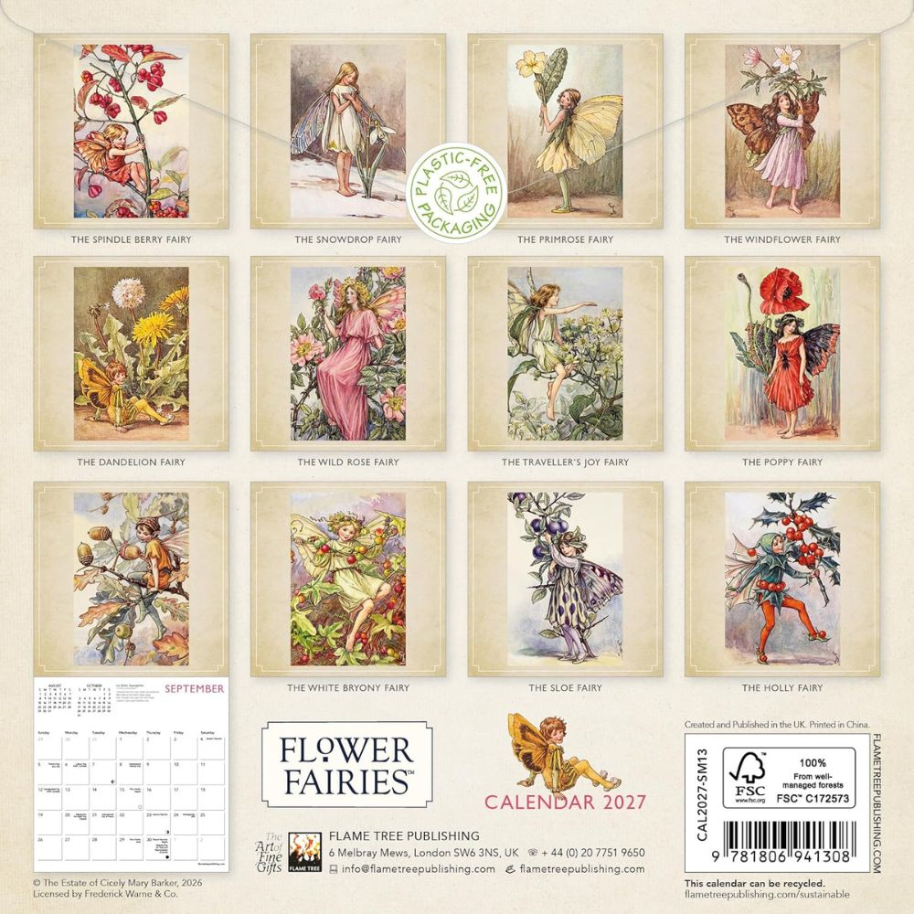 Flower Fairies MINI Wall Calendar 2027