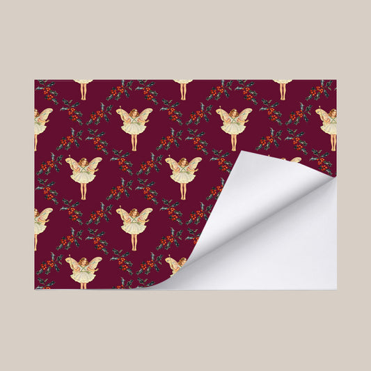The Christmas Tree Fairy Gift Wrap in Siren