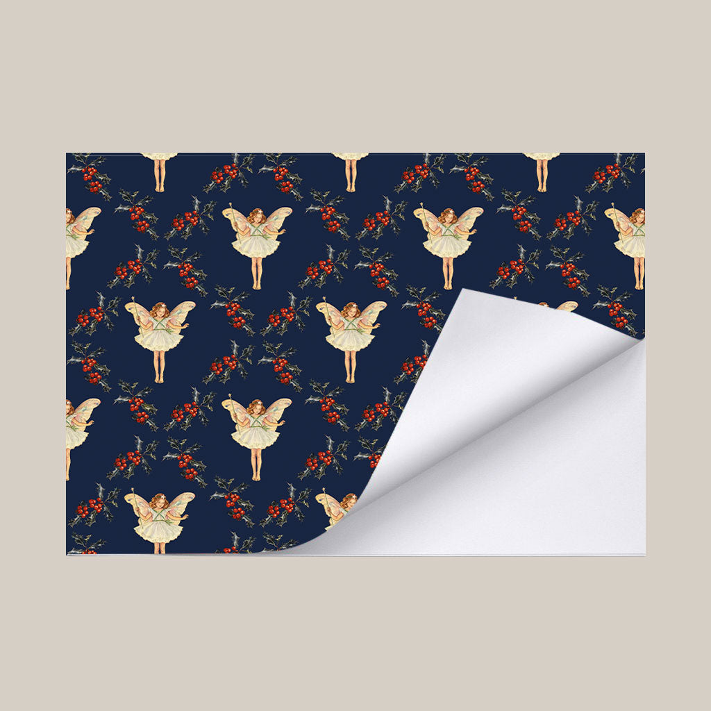 The Christmas Tree Fairy Gift Wrap in Midnight