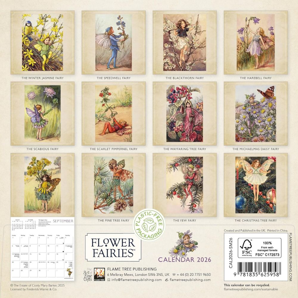 Flower Fairies MINI Wall Calendar 2026